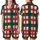 Bold Statement: Vibrant Red Green White Geometric Tartan Plaid Design Satin Short-Sleeve Pajamas Set - MnX9mfiMRa