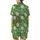 Nature Enthusiast's Vintage Botanical Branches Emerald Olive Green Hydrangea Textile Art Satin Short-Sleeve Pajamas Set - 3