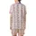 Romantic Botanical: Pure White Blush Pink Vertical Stripe, Rose Vine & Delicate Lace Garment Satin Short-Sleeve Pajamas Set - 3