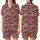 Women's Black Leopard Spots Hot Pink & White Bows Pattern Leggings Satin Short-Sleeve Pajamas Set - Ajazosydyb