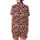 Women's Black Leopard Spots Hot Pink & White Bows Pattern Leggings Satin Short-Sleeve Pajamas Set - Q8Ew2Yf_6p