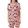 Women's Hand-Drawn Strawberry Heart Pastel Pink Satin Sleep Set Satin Short-Sleeve Pajamas Set - 2