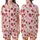 Women's Hand-Drawn Strawberry Heart Pastel Pink Satin Sleep Set Satin Short-Sleeve Pajamas Set - 1