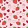 Women's Hand-Drawn Strawberry Heart Pastel Pink Satin Sleep Set Satin Short-Sleeve Pajamas Set - 4