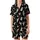 Graceful Spirit: Flying Crane, Cherry Blossom & Lime Green Leaf Satin Short-Sleeve Pajamas Set - 2