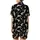 Graceful Spirit: Flying Crane, Cherry Blossom & Lime Green Leaf Satin Short-Sleeve Pajamas Set - 3