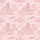 Dusty Rose & Soft Blush East Asian Toile Landscape: Pagodas, Deer, Cranes Wearable Motif Satin Pajamas Set - 6