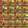 Vibrant Geometric Christmas: Red Green Star & Tree Mosaic Print Holiday Loungewear Satin Pajamas Set - 6