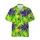 Seamless Hawaiian Botanical Pattern: Layered Abstract Brushstrokes, Yellow Purple Green Mosaic Short-sleeve Hawaiian Shirt - 1