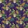 Mardi Gras Venetian Mask Harlequin Jester Tropical Foliage Violet Gold Pattern Short-sleeve Hawaiian Shirt - 7