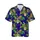 Mardi Gras Venetian Mask Harlequin Jester Tropical Foliage Violet Gold Pattern Short-sleeve Hawaiian Shirt - 1