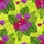 Seamless Hawaiian Pattern: Purple Orchids, Magenta Hibiscus, Monstera Leaves, Yellow Splatter Short-sleeve Hawaiian Shirt - 7