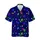 Holiday Multi-Color Christmas Lights Tropical Pattern with Cosmic Starbursts & Micro-Lights Short-sleeve Hawaiian Shirt - 1