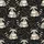 Raccoon Enthusiast Hawaiian Pattern: Cartoon Raccoon Poses, Masked Eyes, Striped Tails, Black Mosaic Textile Print Short-sleeve Hawaiian Shirt - 7