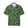 Seamless Hawaiian Assorted Fungi Motif, Olive Green Toadstools & Black Speckled Canvas Short-sleeve Hawaiian Shirt - 1