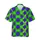 High Contrast Tropical Harlequin: Green Purple Yellow Botanical Glitter Pattern Short-sleeve Hawaiian Shirt - 1