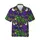 Mardi Gras Reveler Whimsical Alligator Pelican Bourbon Street Fleur-de-Lis Fabric Design Short-sleeve Hawaiian Shirt - 1