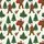 Holiday Bigfoot Hawaiian Pattern: Festive Yeti Forest, Snow Pines, Holly, Cream Red Green Tones Short-sleeve Hawaiian Shirt - 7