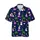 Pink Flamingo Snowman Tropical Christmas: Palm Tree Lights & Seashell Holiday Scene Short-sleeve Hawaiian Shirt - 1