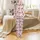 Happy Cow Lover's White & Pink Cow Heads, Hearts Pattern on Pastel Pink Attire Satin Pajamas Set - 2