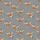 Highland Cow Heads with Shaggy Brown Fur, Blush Pink & Teal Floral, Muted Grey Pattern Satin Pajamas Set - 9