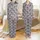 Highland Calf Design: Black Line Art Calves, Fuchsia Purple Flower Crowns, Heather Gray Satin Pajamas Set - 1