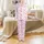 Pink Cowgirl Western Theme: Boots Hats Horseshoes Cactus Stars Lasso White Design Satin Pajamas Set - 2