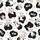 Dairy Fan's All-Over Scattered Cartoon Cows Holstein Milk MOO Black White Pink Pattern Satin Pajamas Set - 9
