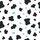 Contemporary Black White Cow Spots Pattern: Irregular Shapes, Light Blue Accents - Organic Look Satin Pajamas Set - 9