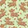 Fluffy Highland Cattle Striped Poncho Sombrero Pink Red Flower Light Green Design Satin Pajamas Set - 9