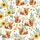 Highland Cow Lover Seamless Flat Watercolor Rust Brown Cow Yellow Sunflower Teal Green Foliage Satin Pajamas Set - 9