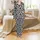 Cowhide Organic Irregular Blotches Pattern Black White High Contrast Varied Sizes Design Satin Pajamas Set - 2