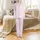Western Ranch Fuchsia Outline Cowboy Boots Galloping Horses Hats Daisy Cacti Pattern Satin Pajamas Set - 2