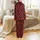 Outdoorsman's All-Over Red Black Buffalo Plaid Pine Tree Bear Head Silhouettes Satin Pajamas Set - 3