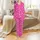 Women's Hot Pink Western Desert Flora Cowboy Boot Hat Design Satin Pajamas Set - 2