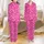 Women's Hot Pink Western Desert Flora Cowboy Boot Hat Design Satin Pajamas Set - 1