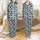 Dynamic Cow Print Design: Bold Black Organic Spots with Layered Vibrant Blue Shapes on White Satin Pajamas Set - 1