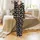 Chaotic Cat Lover Humor: 'I WAS NORMAL 4 CATS AGO' White Peach Orange Grey Felines Satin Pajamas Set - 2