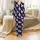 Anime Dreamscape: Iridescent Lavender Cat Girl & Luminous Violet Cats on Black Aesthetic Satin Pajamas Set - 2