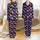 Cosmic Cat Faces: Illustrative Galactic Nebulae Fur, Neon Eyes, Black Starry Design Satin Pajamas Set - 1