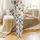 Red Rooster White Hen Indigo Hen Pale Yellow Chick Farmyard Green Foliage Blue-Grey Pattern Satin Pajamas Set - 2
