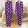 Cat Lover's Luminescent Closed-Eye Cartoon Cats Peach Pink Blue Magenta Dark Purple Pattern Item Satin Pajamas Set - 1