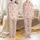 Capybara Lover Pink Lily Pads & Flowers All-Over Motif: Peach Orange Capybaras, Rosy Brown Foliage Satin Pajamas Set - 1