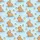 Light Brown Capybaras Floating, Sitting, Stacked with Yellow Fruit Crowns on Sky Blue Satin Pajamas Set - 9