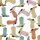 Western Enthusiast Scattered Cowboy Boots Pale Gold Teal Burnt Orange Pastel Pink Tan Motif Satin Pajamas Set - 9