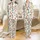 Western Enthusiast Scattered Cowboy Boots Pale Gold Teal Burnt Orange Pastel Pink Tan Motif Satin Pajamas Set - 1