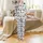 Farm Animal Theme All-Over Black White Cow Spot Cartoon Cows Milk Cartons Design Satin Pajamas Set - 2