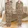 Cat Enthusiast Muted Fawn Domestic Cats Calico Tortie Tabby Ginger Fur Painterly Two-Dimensional Satin Pajamas Set - 1