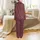 Fair Isle Reindeer Snowflake Geometric Pattern: Crimson Red & Grey Knit Style Design Satin Pajamas Set - 3