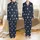 Kitten Lover's Black White Kittens Blue Eyes Pink Paws Navy Blue Backdrop Branches Green Leaves Satin Pajamas Set - 1
